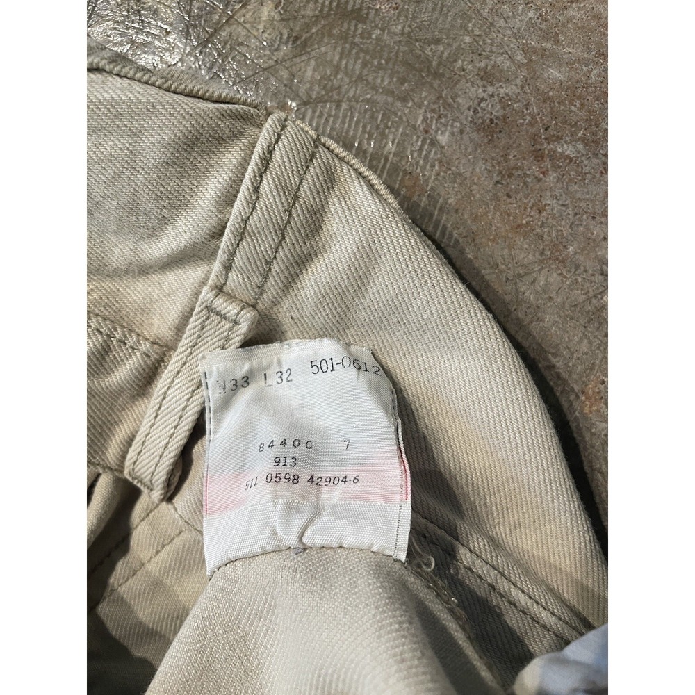 Vintage Levi's 501 Made In USA‎ 0115 Brown Khaki Denim 33W x 32L * - Picture 3 of 15